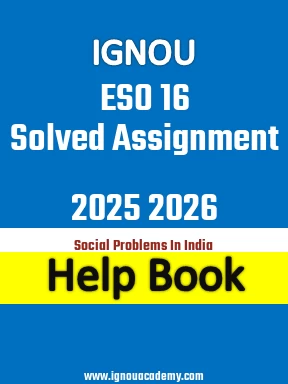 IGNOU ESO 16 Solved Assignment 2025 2026
